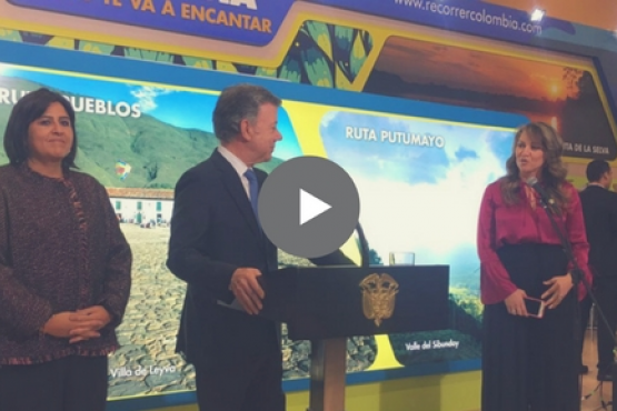 Presidente Santos en la clausura de la "Vitrina Turística Anato 2018"