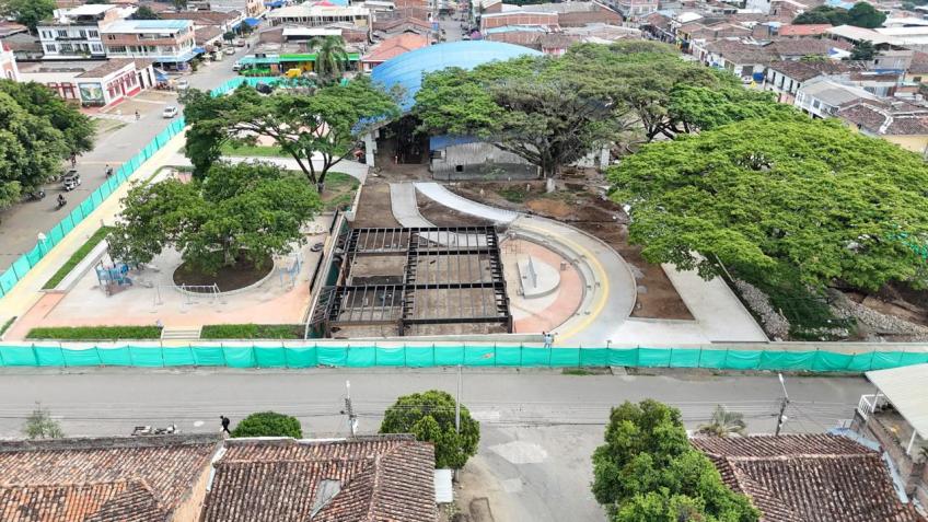 Avanza la construcción de la Plazoleta Regional de la Paz en Miranda, Cauca