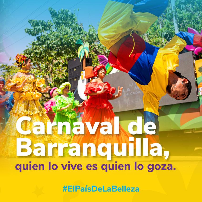 Con la carroza ‘El País de la Belleza’, el Gobierno Nacional exalta las regiones de Colombia en el Carnaval de Barranquilla 