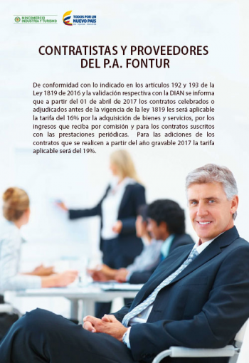Contratistas y proveedores del P.A. Fontur