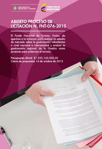Abierto proceso de licitación N. FNT-076-2015
